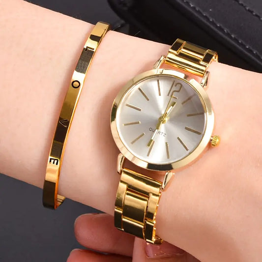 Quartz watch with bracelet