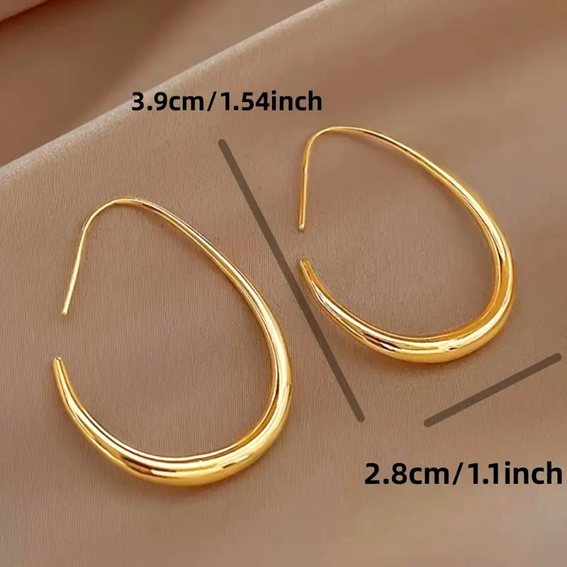 Gold Plated Earrings(water drop)